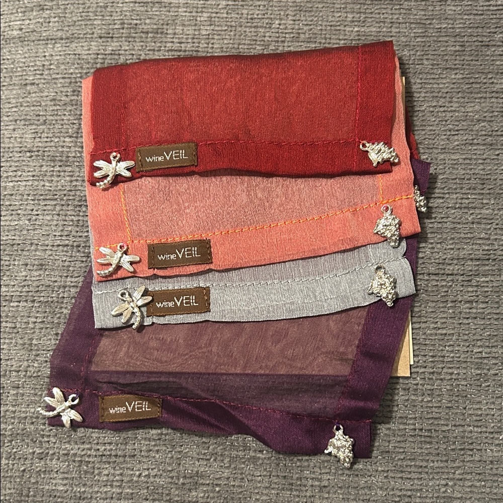 Wine Veil wine covers - Red, Pink, Gray, Purple